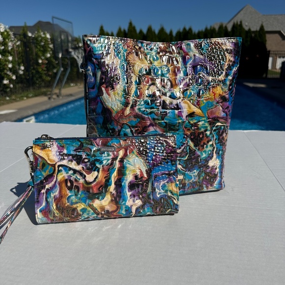 NWT Brahmin Celina Euphoria Melbourne Leather Shoulder Bucket Bag - Picture 7 of 15